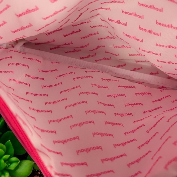 The Cosmetic Company Store Pink and Yellow Cosmetic Pouch (New) - Picture 4 of 5